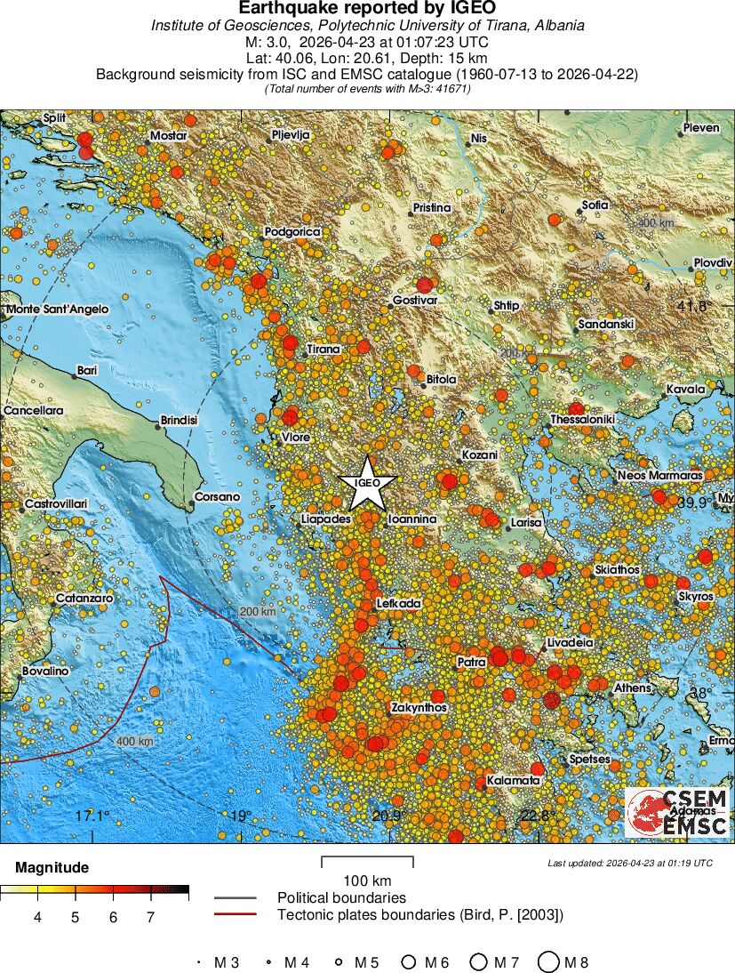 regional magnitude historical seismicity