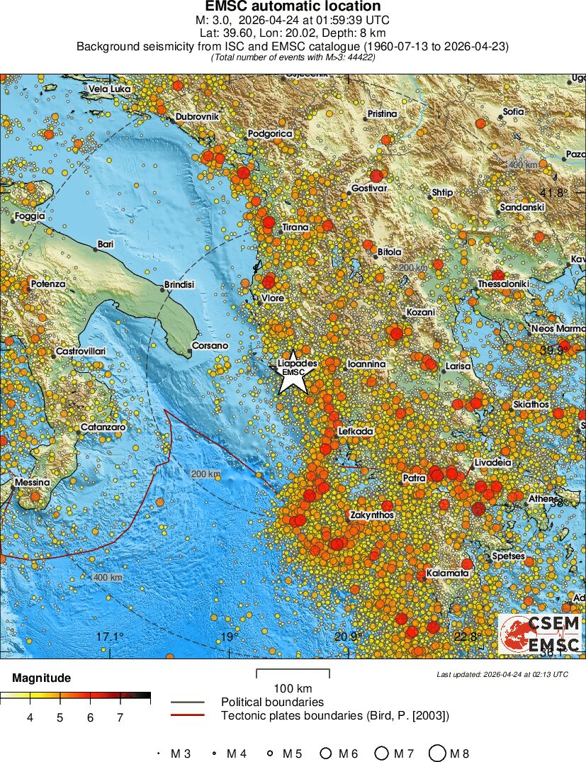 regional magnitude historical seismicity