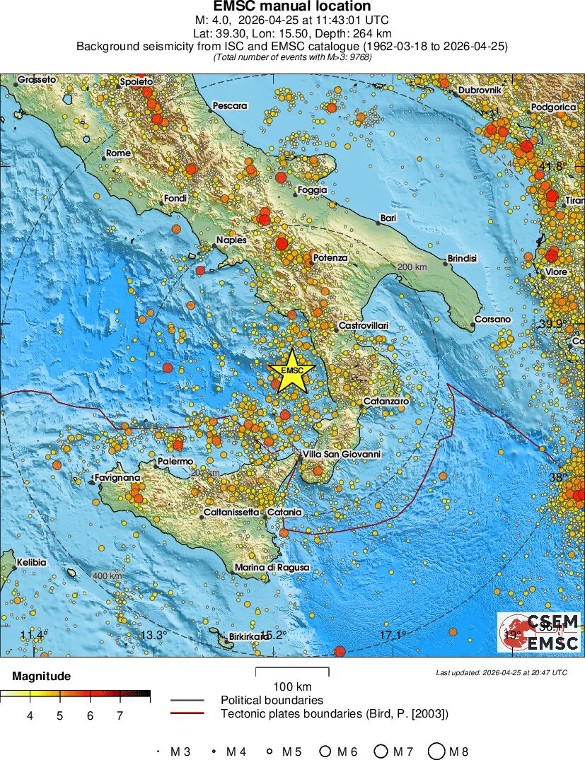 regional magnitude historical seismicity