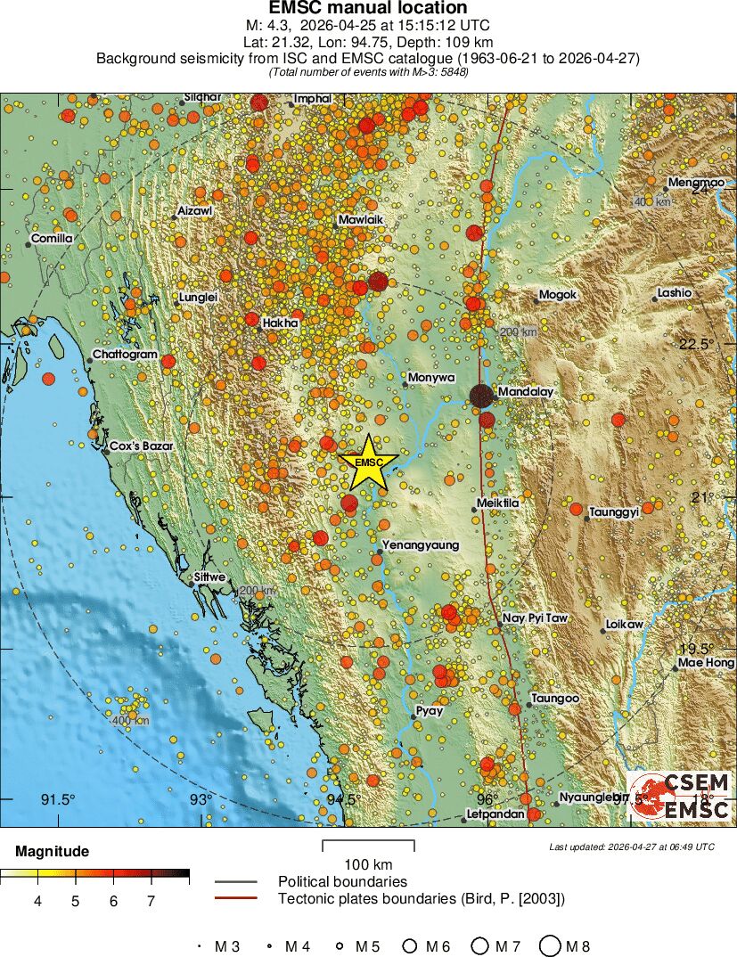 regional magnitude historical seismicity