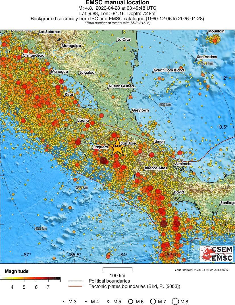 regional magnitude historical seismicity