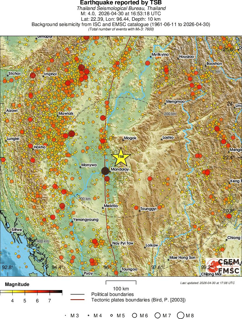 regional magnitude historical seismicity