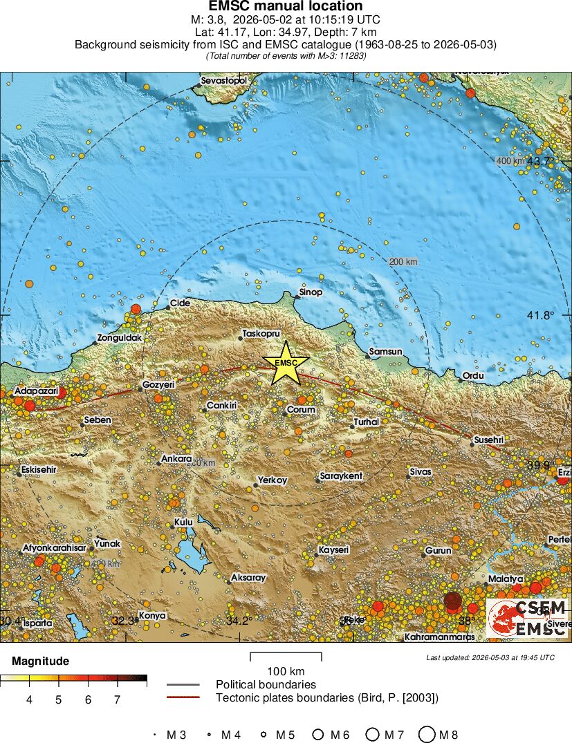 regional magnitude historical seismicity