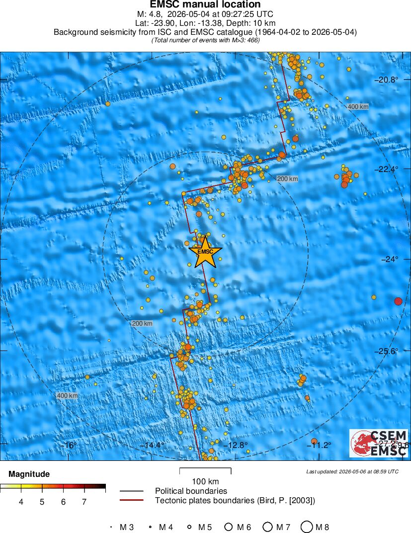 regional magnitude historical seismicity