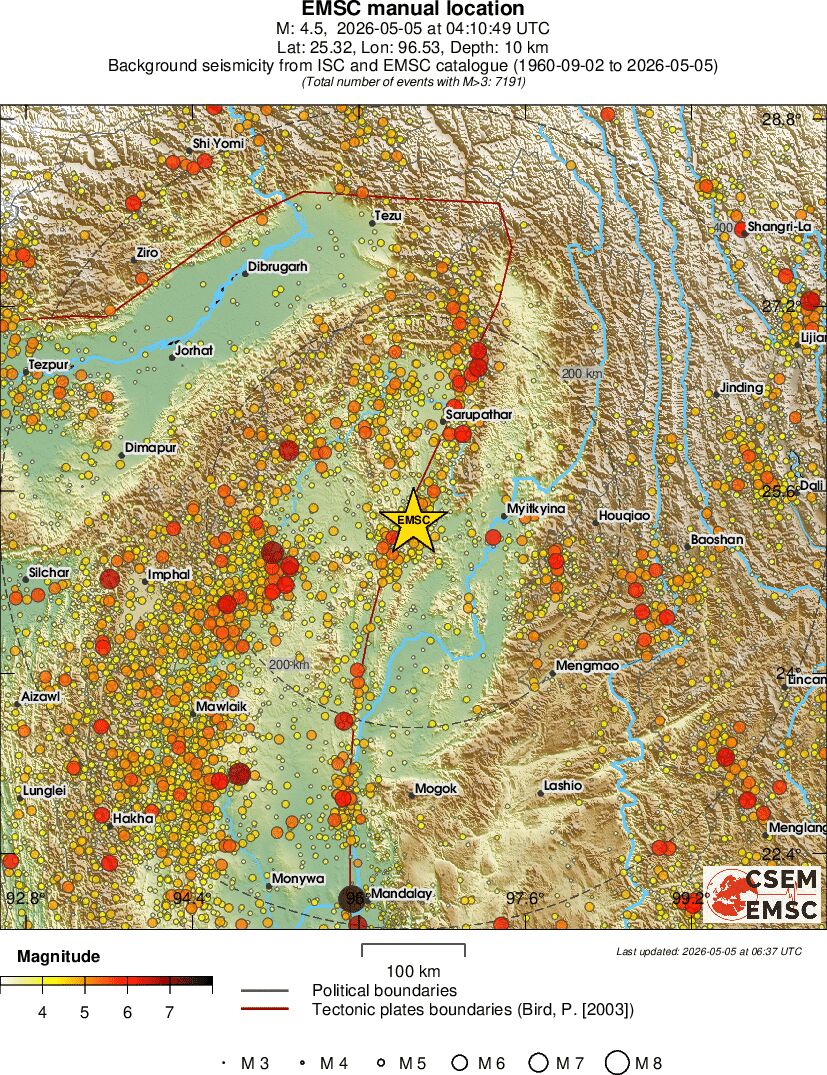 regional magnitude historical seismicity