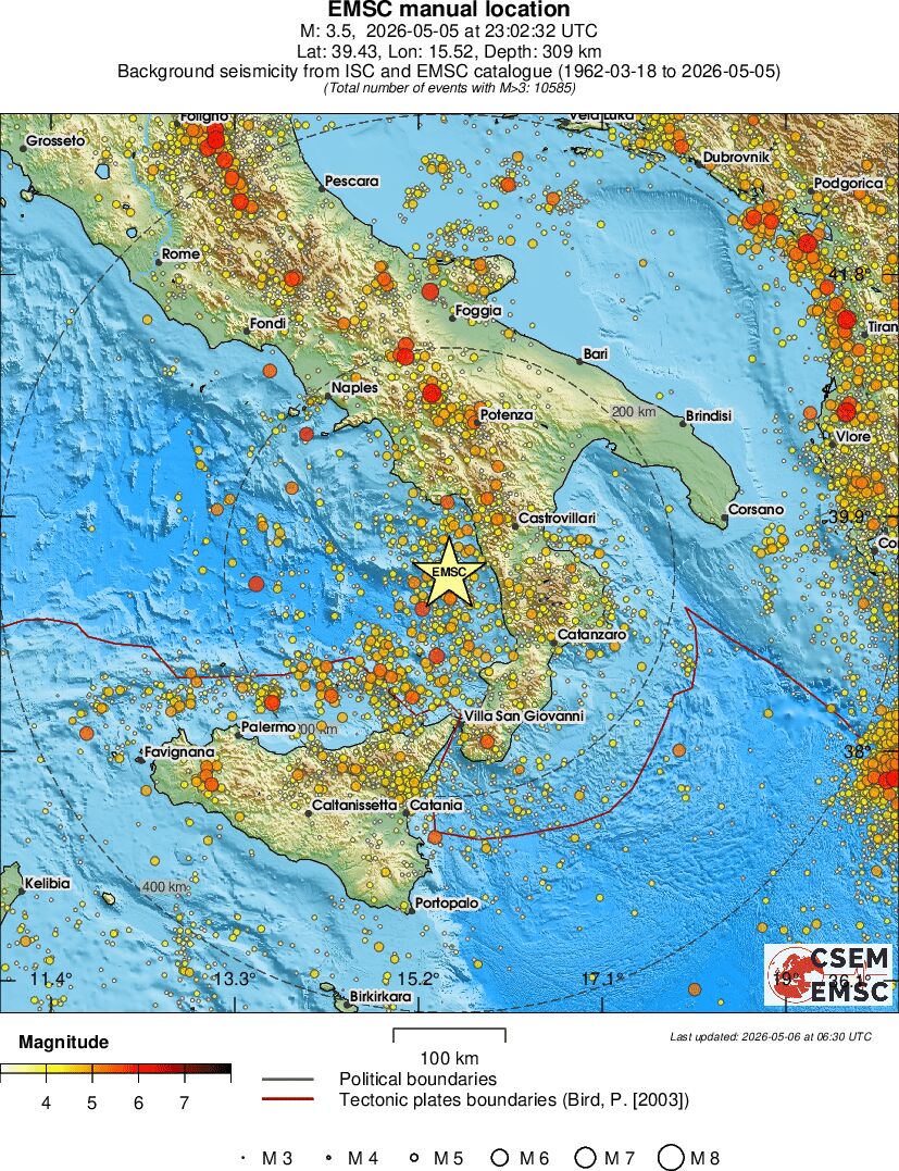 regional magnitude historical seismicity