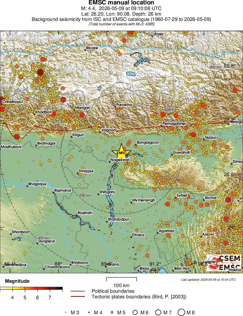 regional magnitude historical seismicity