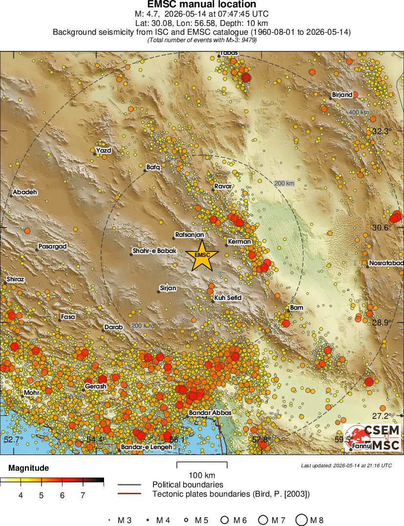 regional magnitude historical seismicity