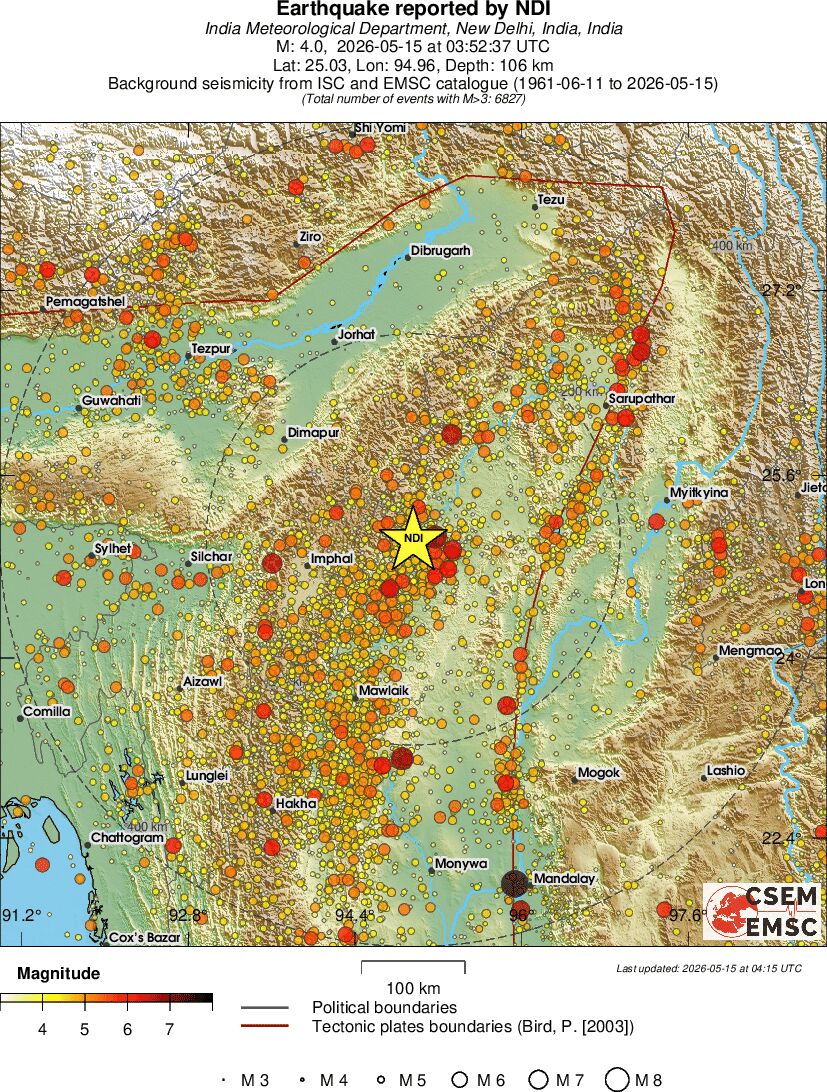 regional magnitude historical seismicity