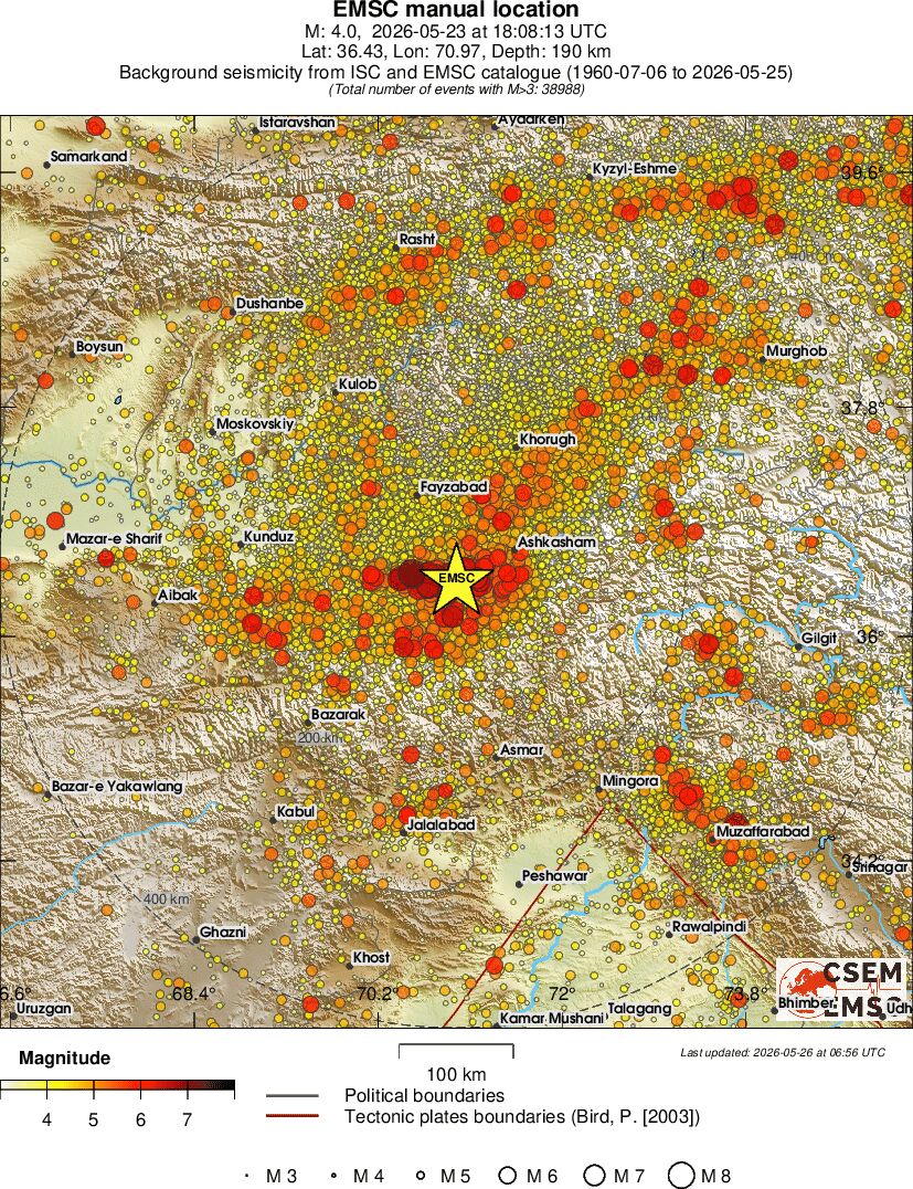 regional magnitude historical seismicity