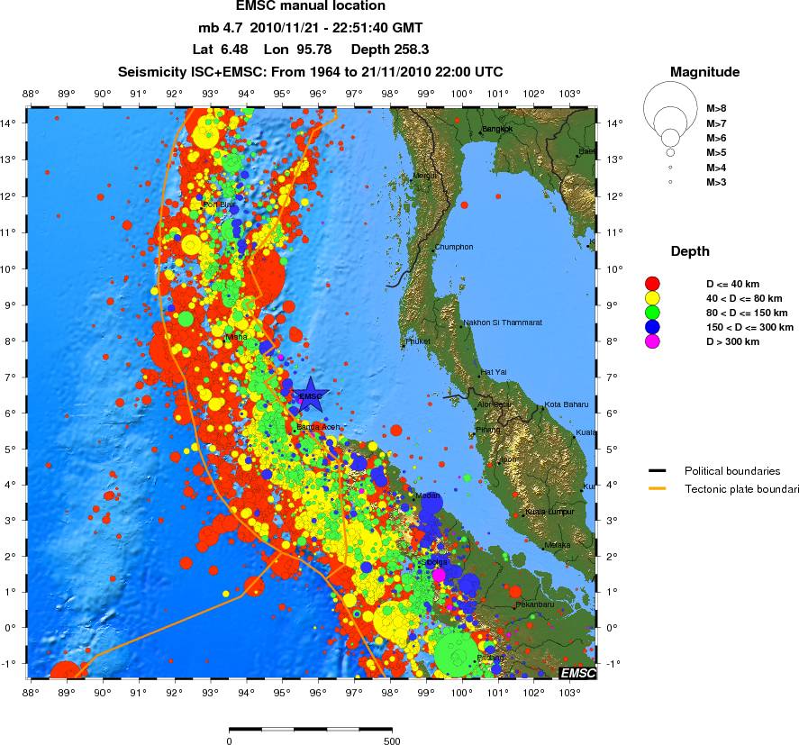 wide historical seismicity