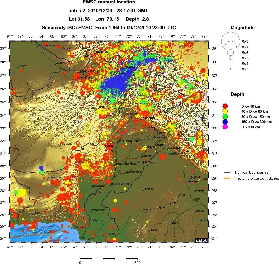 wide historical seismicity