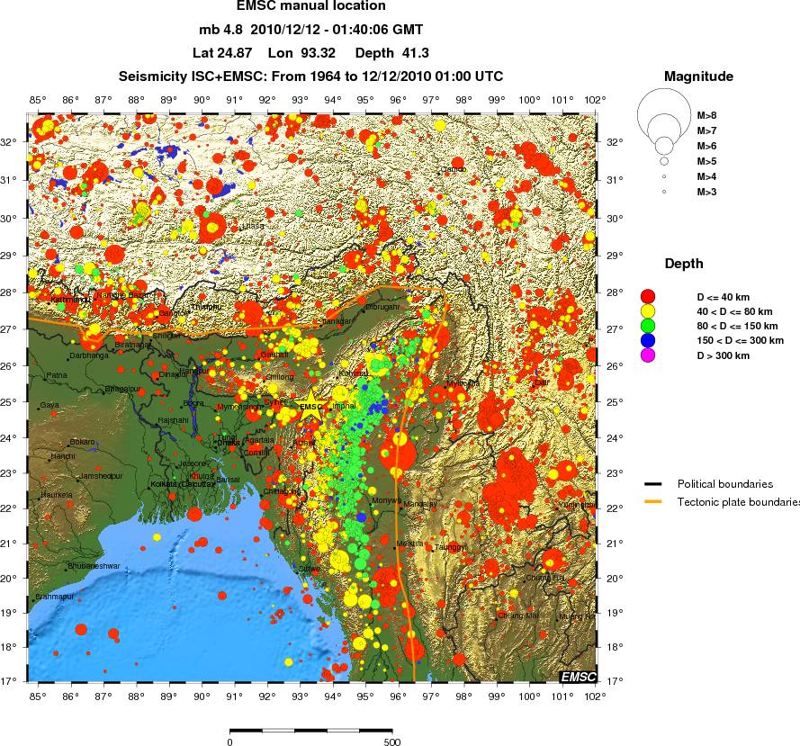 wide historical seismicity