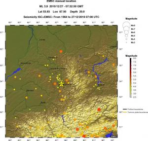 regional magnitude historical seismicity