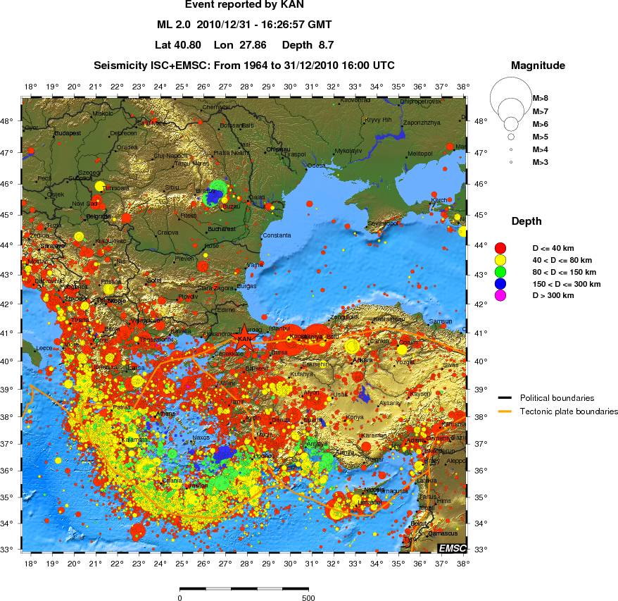 wide historical seismicity