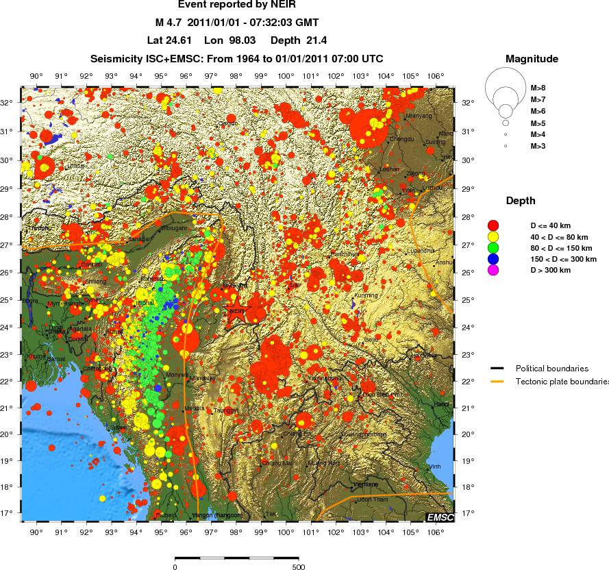 wide historical seismicity