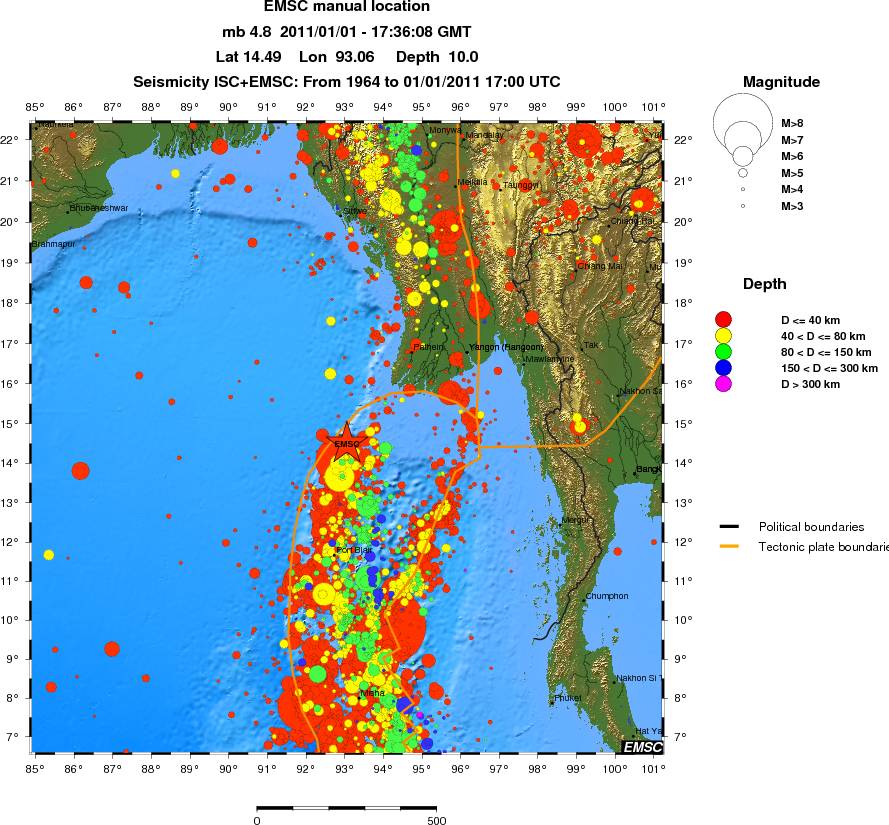 wide historical seismicity