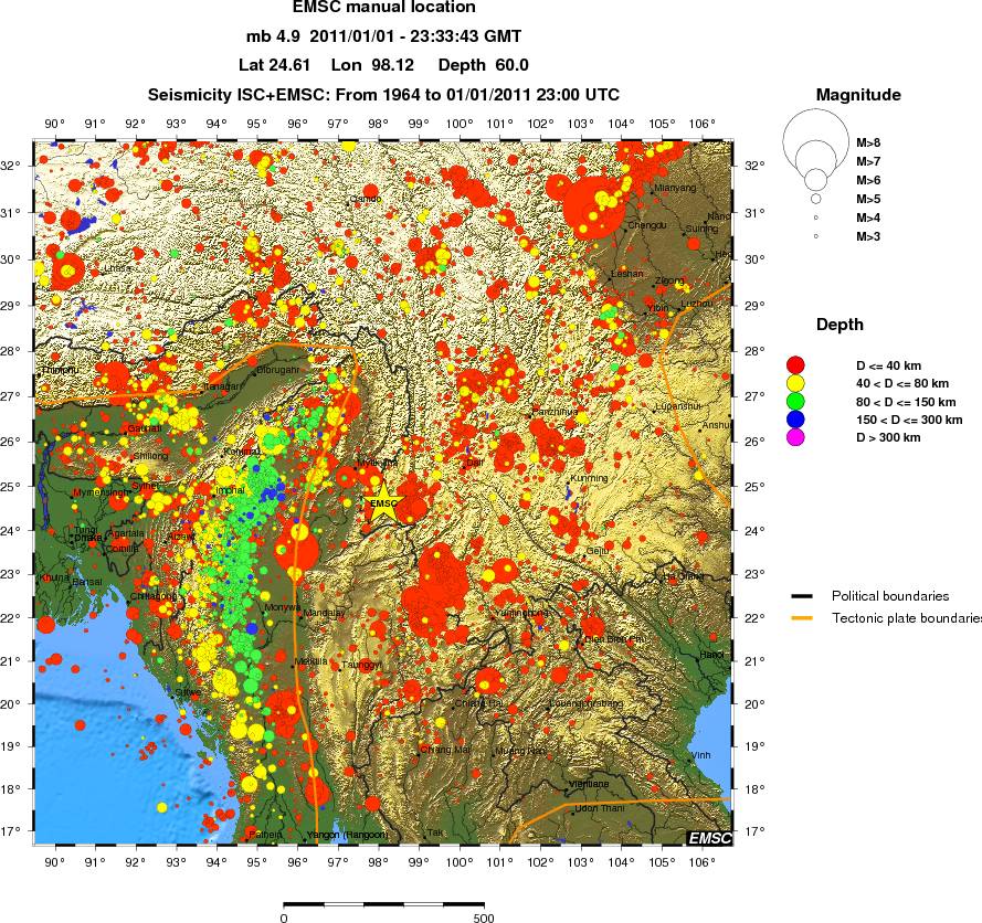 wide historical seismicity
