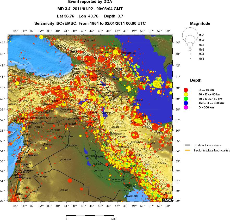 wide historical seismicity