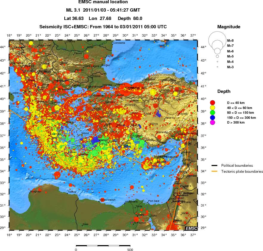 wide historical seismicity