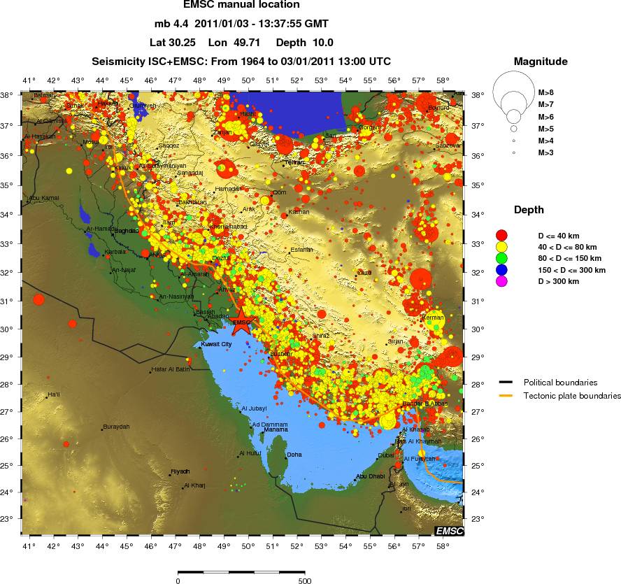 wide historical seismicity