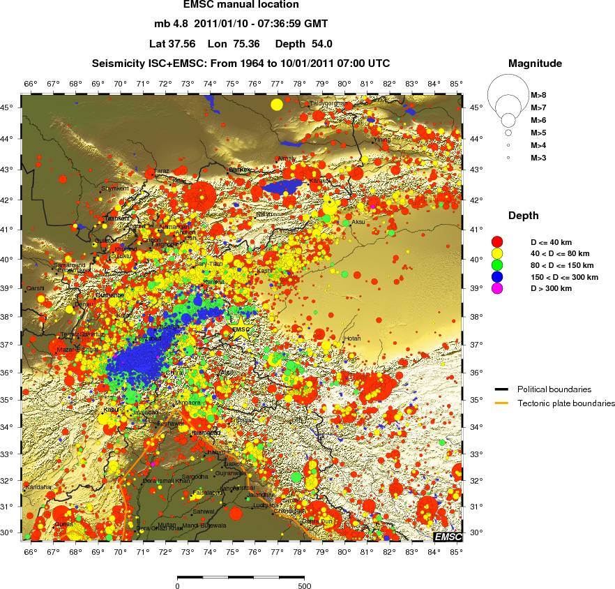 wide historical seismicity