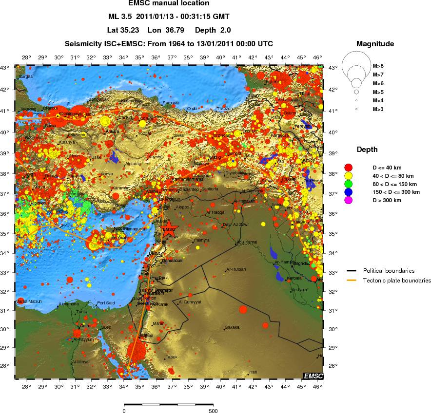 wide historical seismicity