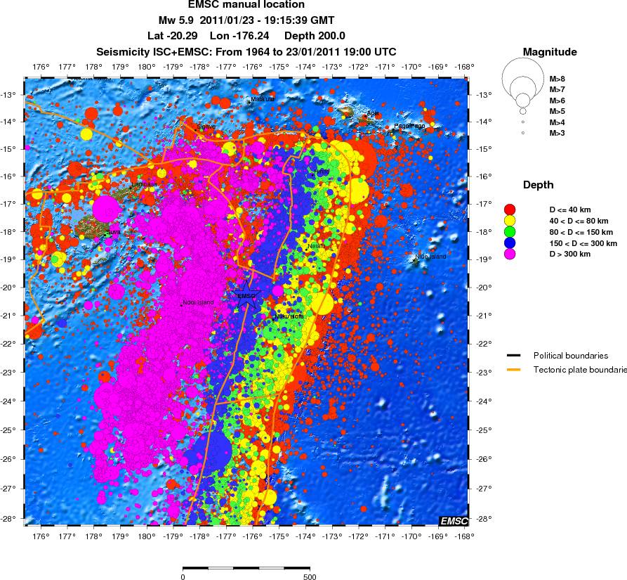wide historical seismicity