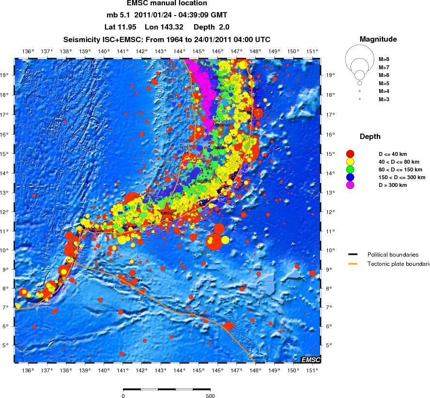 wide historical seismicity