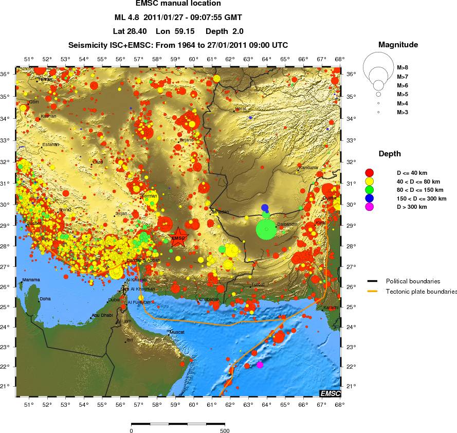 wide historical seismicity