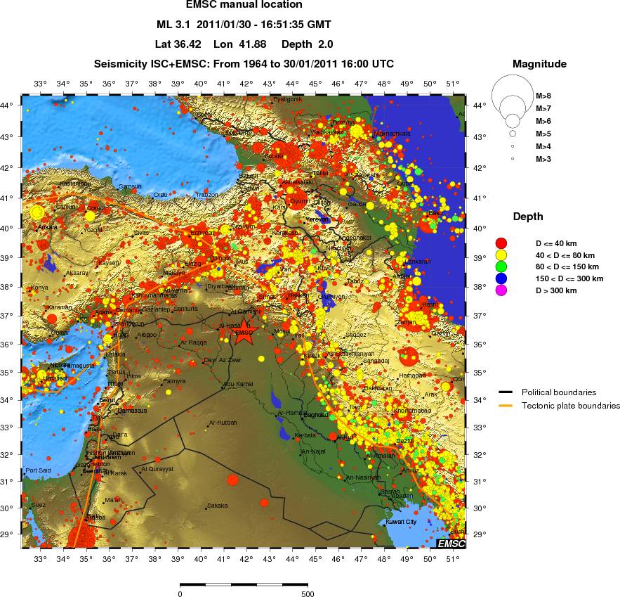 wide historical seismicity