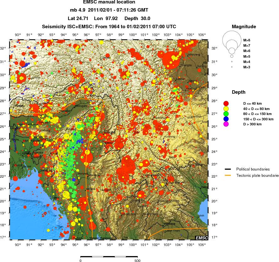 wide historical seismicity
