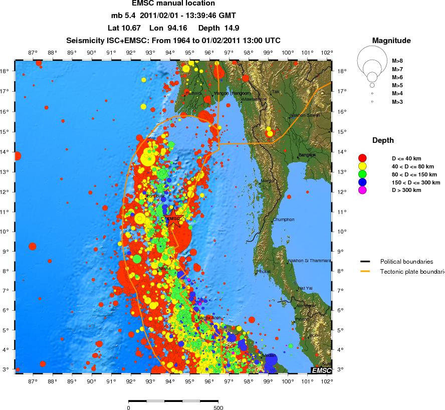 wide historical seismicity