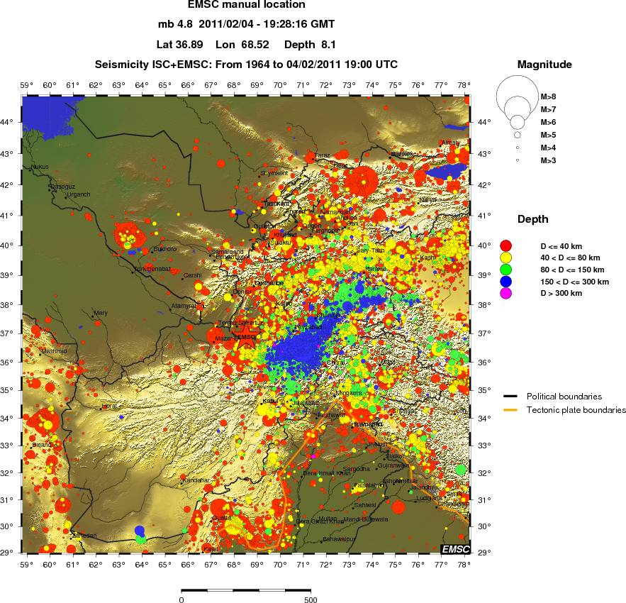 wide historical seismicity