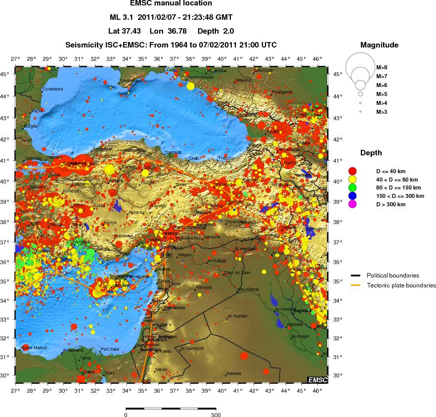 wide historical seismicity