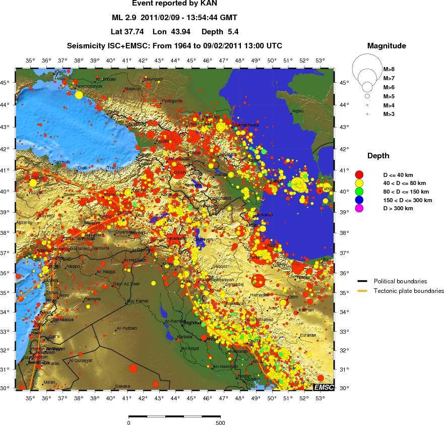wide historical seismicity