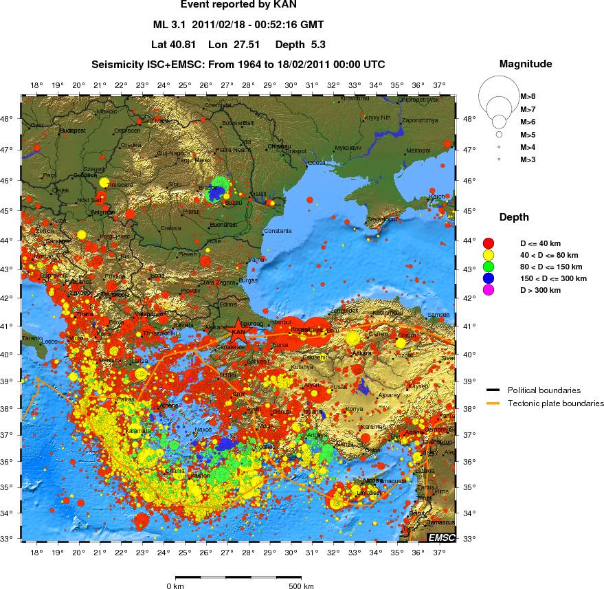 wide historical seismicity