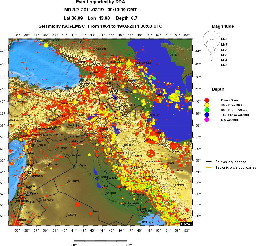 wide historical seismicity
