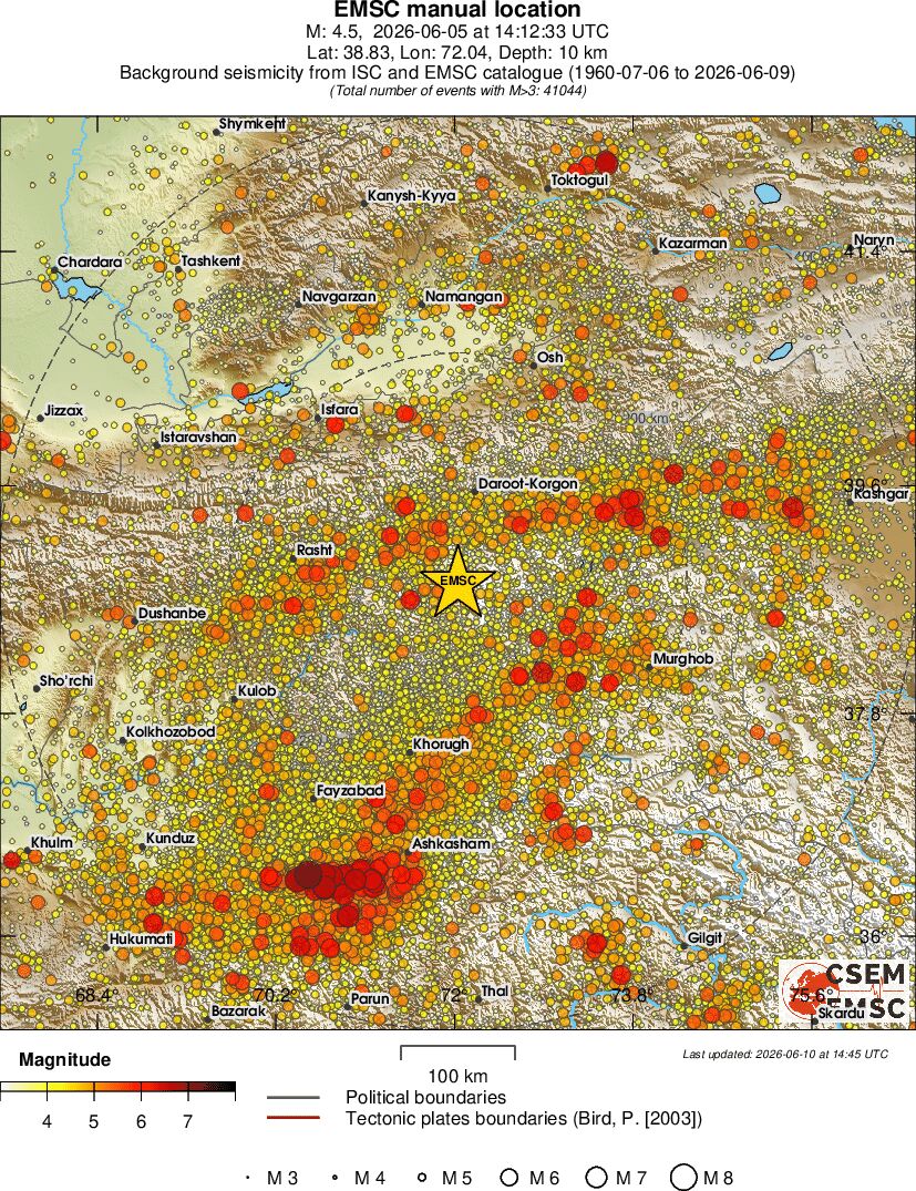 regional magnitude historical seismicity
