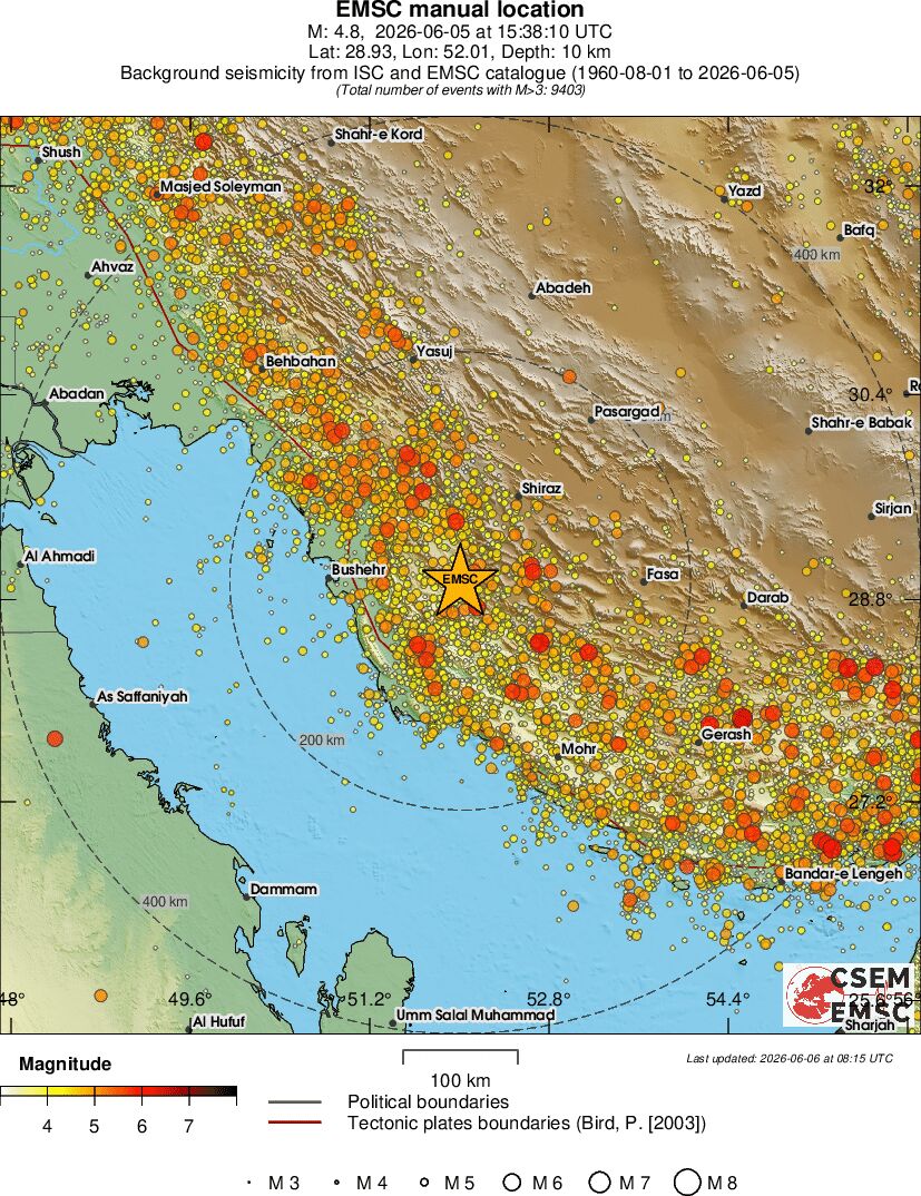 regional magnitude historical seismicity