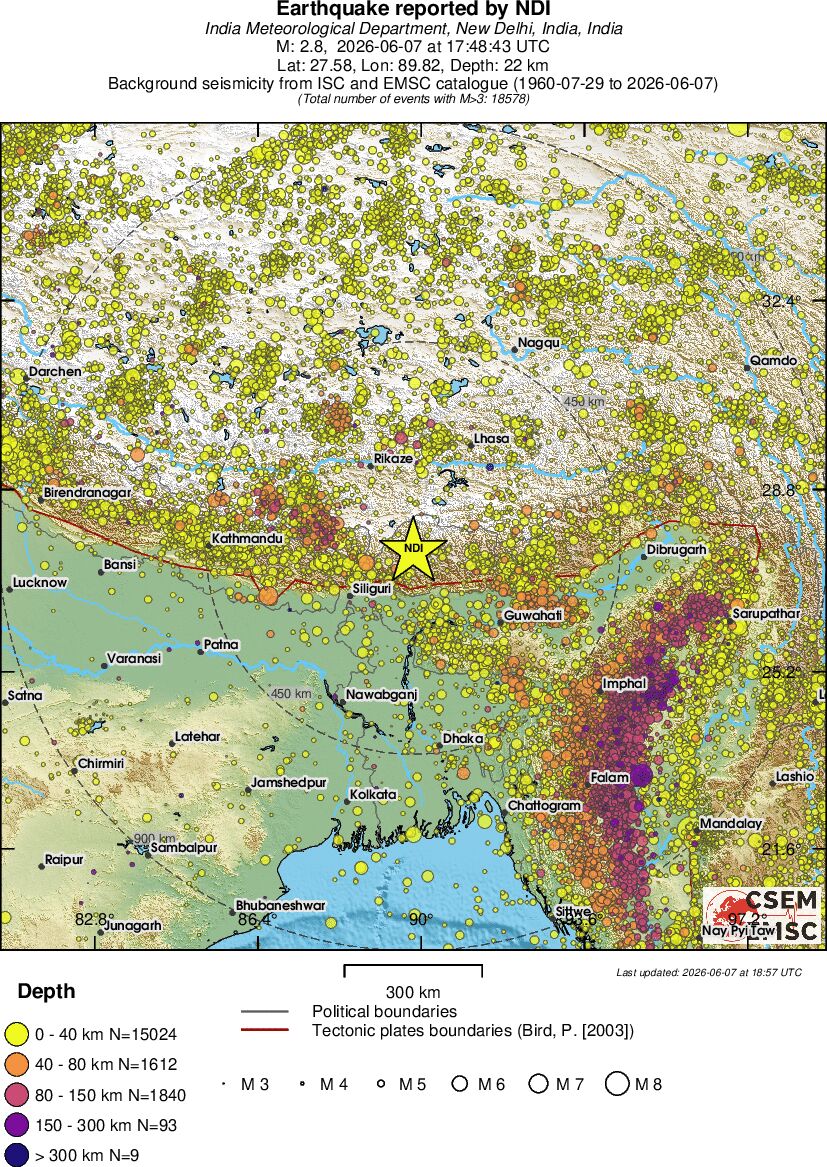 wide historical seismicity