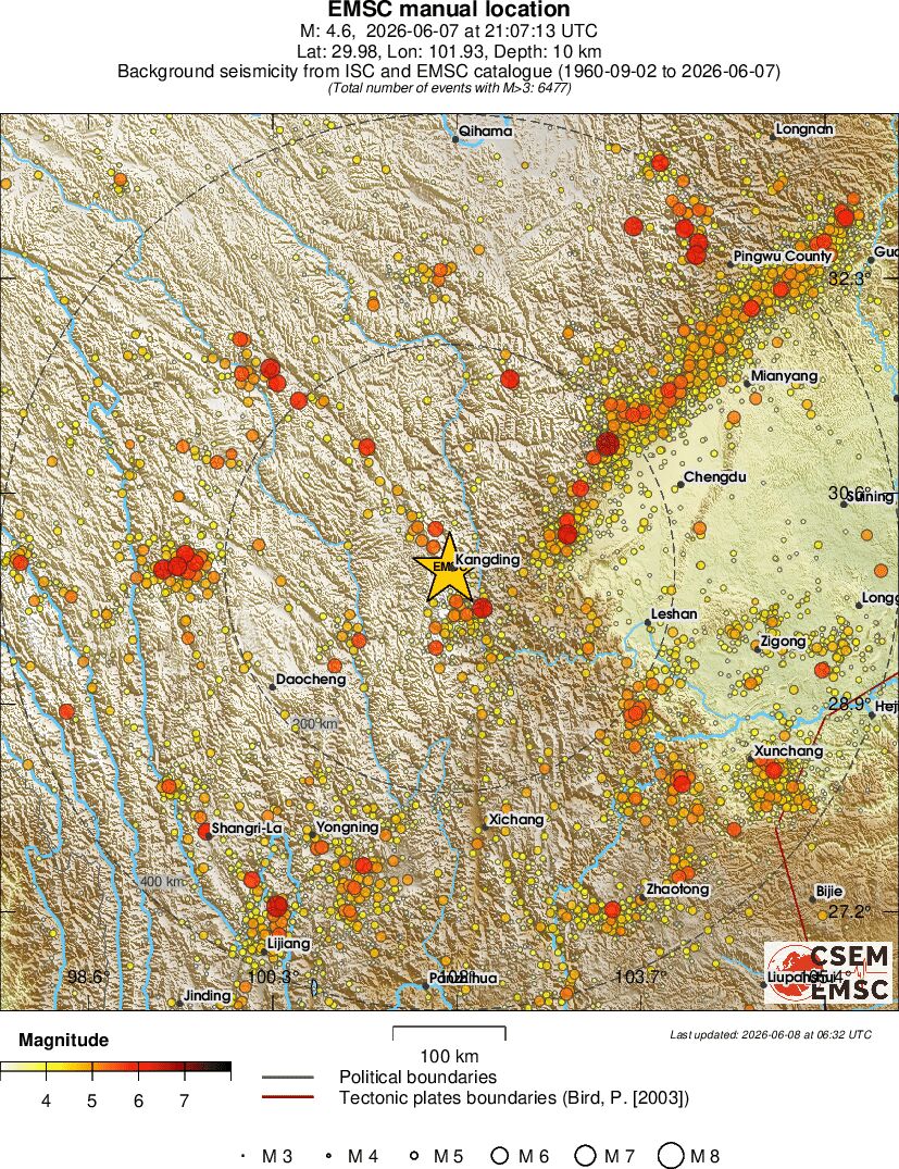 regional magnitude historical seismicity