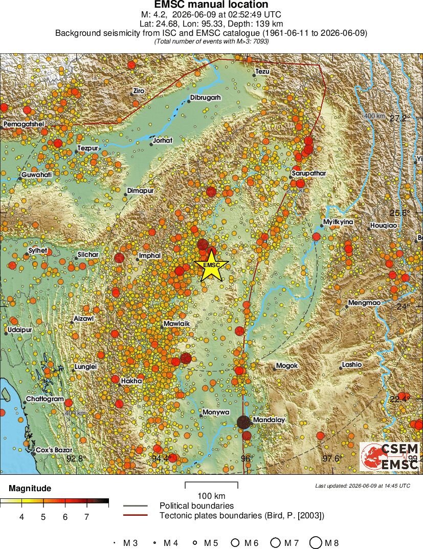 regional magnitude historical seismicity
