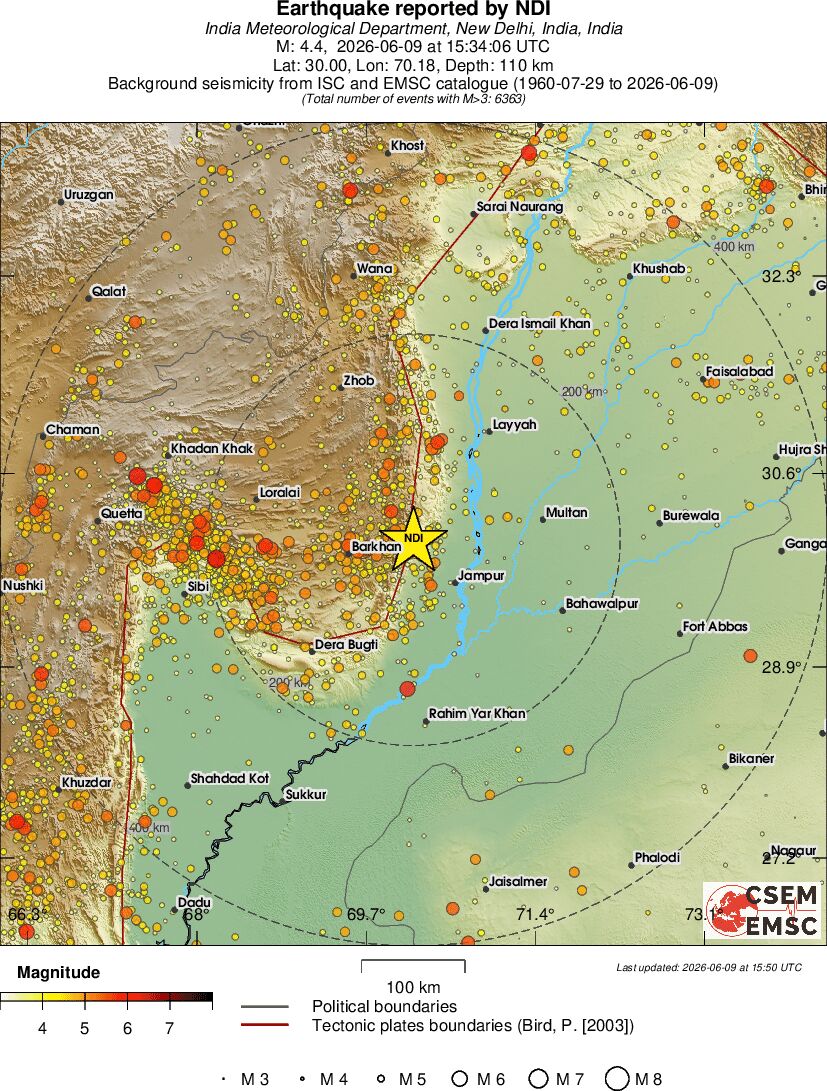 regional magnitude historical seismicity