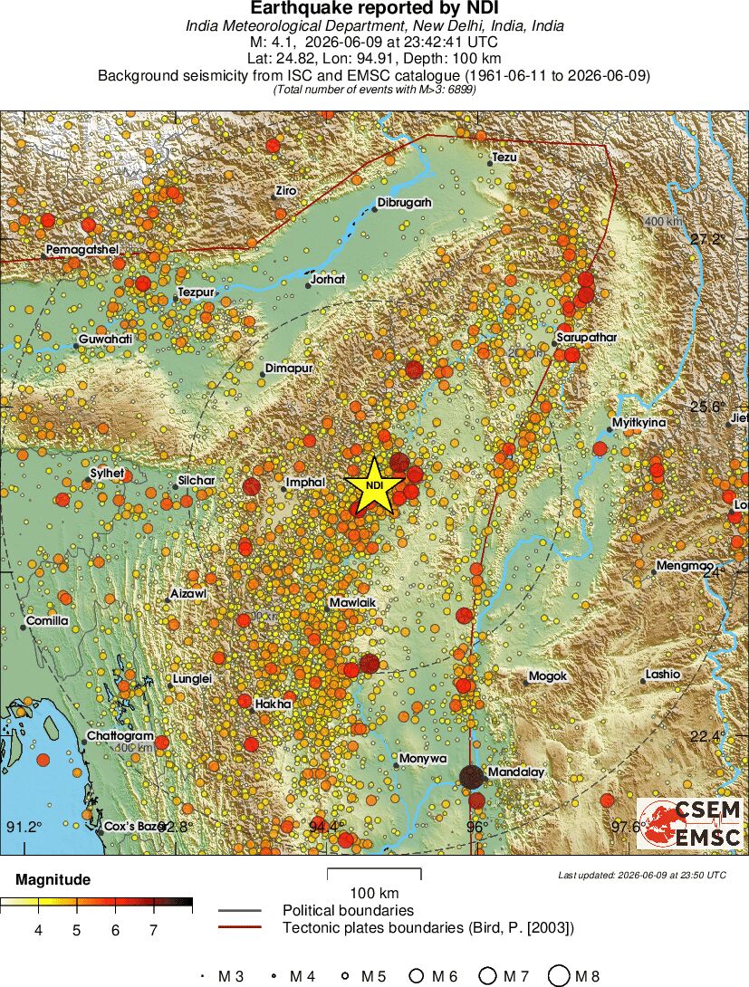 regional magnitude historical seismicity