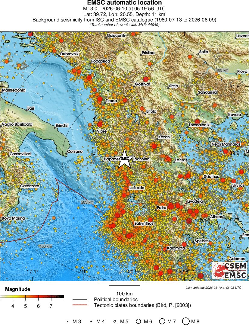regional magnitude historical seismicity