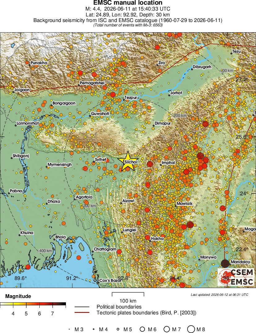regional magnitude historical seismicity