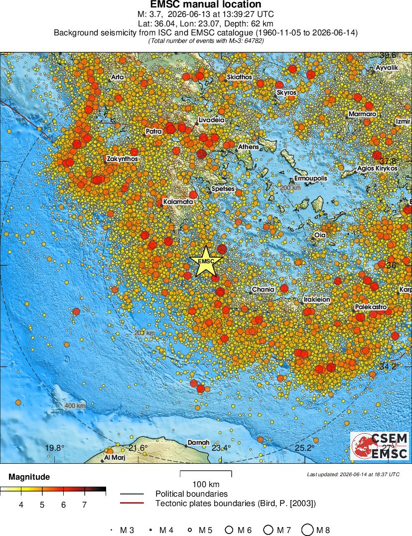 regional magnitude historical seismicity