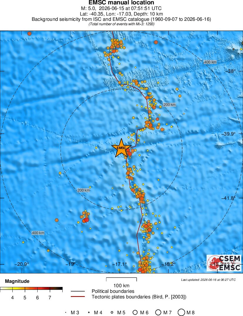 regional magnitude historical seismicity