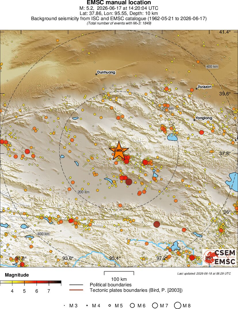 regional magnitude historical seismicity